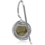 Silvershake 8mm Labradorite White Gold Plated 925 Sterling Silver Hook Closure Earrings