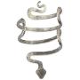 idealway Vintage Punk Silver Snake Open Bangle Cuff Bracelet for Men Women