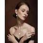 Hanpabum Pearls Pedent Necklace Drop Dangle Earring for Women Wedding Cubic Zirconia Elegant Charming Jewelry Set