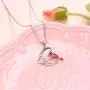 925 Sterling Silver Engrave Always in My Heart Angel Red Bird Cardinal Pendant Necklace and Ring Sympathy Gift for Women Girls