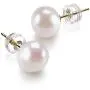 PAVOI 14K Gold AAA+ Handpicked White Freshwater Cultured Pearl Earrings Studs PAVOI 14K Gold AAA+ Handpicked White Freshwater Cultured Pearl Earrings Studs