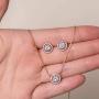 A+O Bridesmaid Gift, Crystal Stud Post or Clip-on Earrings in Silver, Gold, Rose Gold