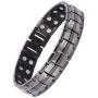 Titanium Magnetic Bracelet,Magnetic Therapy Titanium Magnetic Bracelet for Pain Relief Magnetic Bracelet Men (Gunmetal Gray)