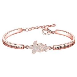 BAUNA Teacher Bracelet Gift Thank You Starfish Bracelet Never Underestimate The Different You Made and The Lives You Touched Appreciation Gift for Social Worker Volunteer