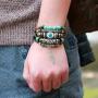 Evil Eye Bracelet for Women Man， Leather Bracelets Adjustable Charm Beads Best Friend for Teen Girls jewelry