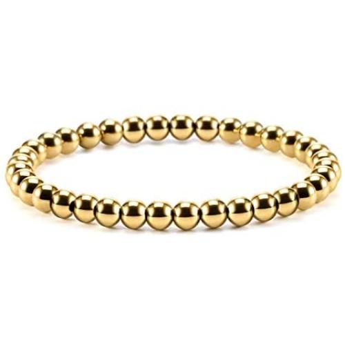 Stainless Steel Bead Elastic Bracelet