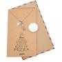 Quan Jewelry Pizza and Pizza Cutter Pendant Necklace, Friendship Gifts for Women with Greeting Card