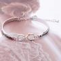AKTAP True Beauty is Found Within Infinity Rose Bracelet The Beauty and The Beast Inspired Red Flower Princess Gifts for Her