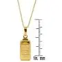 American Coin Treasures 1 Gram Swiss Ingot Replica Pendant Layered in 24KT Gold