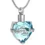 Crystal Inlay Cremation Jewelry for Ashes Stainless Steel Keepsake Memorial Pendant Engraved Always Mind Forever in My Heart Urn Necklace Crystal Inlay Cremation Jewelry for Ashes Stainless Steel Keepsake Memorial Pendant Engraved Always Mind Forever in My Heart Urn Necklace