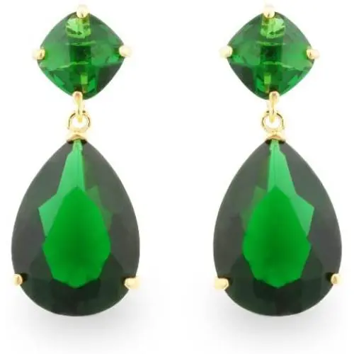 JanKuo Jewelry Gold Tone Angelina Jolie Inspired Bridal Prom Emerald Color Drop Earrings JanKuo Jewelry Gold Tone Angelina Jolie Inspired Bridal Prom Emerald Color Drop Earrings