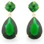 JanKuo Jewelry Gold Tone Angelina Jolie Inspired Bridal Prom Emerald Color Drop Earrings JanKuo Jewelry Gold Tone Angelina Jolie Inspired Bridal Prom Emerald Color Drop Earrings