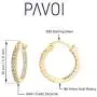 PAVOI 14K Gold Plated 925 Sterling Silver Post Cubic Zirconia Hoop Earrings 30/15mm