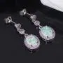 CiNily Fire Opal Amethyst Dangle Drop Earrings 18K White Gold/Rose Gold Plated Opal Jewelry for Women Gemstone Stud Earrings 7/8''
