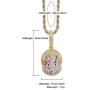 Moca Jewelry Hip Hop Iced Out Bling Chucky Necklace 18K Gold Plated Chain Necklace for Men Women