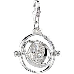 Sterling Silver Time Turner Crystal Clip on Charm