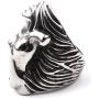 Goddess Ring for Men, Mased Goddess Ring, Greek Goddess Skull Head Ring, Vintage Goddess Totem Amulet Ring, Hip Hop Ring, Punk Rock Skull Jewelry Gift for Men Boys