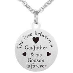 WPFdesign Godfather and Godson Dog Tag Necklace Jewelry Keychain Pendant