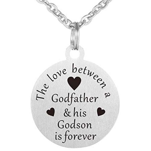WPFdesign Godfather and Godson Dog Tag Necklace Jewelry Keychain Pendant