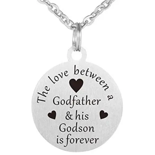 WPFdesign Godfather and Godson Dog Tag Necklace Jewelry Keychain Pendant