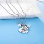 Nimteve Big Sis Lil Sis Necklaces Set for 2 Big Sister Little Sister Necklace Chain BFF Heart Pendant Necklace Set Friendship Girls Gifts Jewelry