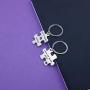 Long Distance Gift Couple Puzzle Keychain Were Like Puzzle Pieces that Fit Together Perfectly (Puzzle Fit Together KR)
