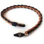 FORGIVEN JEWELRY Braided Leather Cross Bracelet
