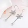 Sterling Silver Snowflake Earrings for Women Teens, Winter Dangle Earrings Snowflake Jewelry Gifts for Her