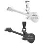 Memorial Jewelry Musical Instrument Cremation Necklace for Women&Men Guitar Urn Necklace for Ashes