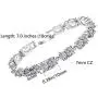AMYJANE CZ Diamond Bracelets for Women - 18k White Gold Plated Sterling Silver Swarovski Crystal Cubic Zirconia Tennis Link Bracelet Wedding Bridal Jewelry Bridesmaids AMYJANE CZ Diamond Bracelets for Women - 18k White Gold Plated Sterling Silver Swarovski Crystal Cubic Zirconia Tennis Link Bracelet Wedding Bridal Jewelry Bridesmaids