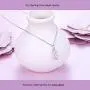 Dainty Sterling Silver Solitaire Necklaces for Women Teen Girls Cubic Zirconia Marquise Pendant Necklace, Adjustable Silver Chain 15+3 Inches Birthday Gifts Jewelry