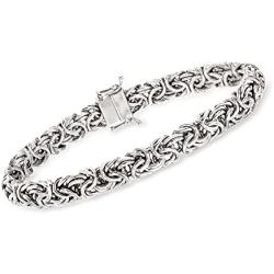 Ross-Simons Sterling Silver Small Byzantine Bracelet With Magnetic Clasp