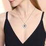 ✦Gifts for Mothers Day✦ Forever Love Heart Necklace Jewelry 18K White Gold/ Rose Gold Plated 925 Sterling Silver Birthstone Pendant Necklace with 5A Cubic Zirconia Birthday Gifts for Women and Girls