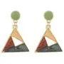 SaunterWay Fashion Triangle Dangle Earrings Multicolor Enamel Geometric Earrings Triangle Statement Earrings Jewelry Gift for women girls SaunterWay Fashion Triangle Dangle Earrings Multicolor Enamel Geometric Earrings Triangle Statement Earrings Jewelry Gift for women girls