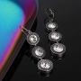 Sllaiss Lever-Back Drop Earrings Swarovski Crystal Vintage Dangle Earrings for Women Round-Cut Earrings Jewelry for Anniversary Birthday