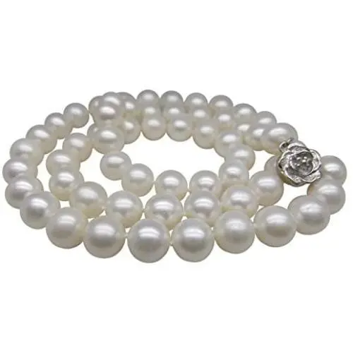 Pearl Romance II Round Pearl II Classic Cultured Freshwater White Strand Pearl Necklace for Women Jewelry Christmas Genuine