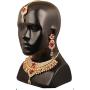Touchstone Indian Bollywood Handcrafted Traditional Royal Mughal Kundan Polki Meenakari Enamel Colorful Wedding Designer Jewelry Long Necklace Set in Gold and Silver Tone for Women.