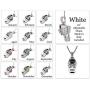 Birthstone Baby Shoe Necklace Pendant w/Swarovski Zirconia - Gold Plated Silver or Solid Gold
