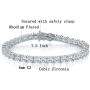 14K White Gold Plated Cubic Zirconia Classic Tennis Bracelet for Women Men 4mm Wedding jewelry