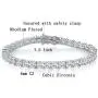 14K White Gold Plated Cubic Zirconia Classic Tennis Bracelet for Women Men 4mm Wedding jewelry
