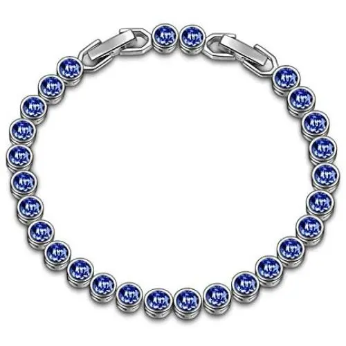 LADY COLOUR Jewelry Gifts for Women, Ballad for Adeline Series Blue Tennis Bracelet 6.4'' + 1.1''/ Earrings, Crystals Jewelry Gift Box Packing, Birthday Gifts for Her LADY COLOUR Jewelry Gifts for Women, Ballad for Adeline Series Blue Tennis Bracelet 6.4'' + 1.1''/ Earrings, Crystals Jewelry Gift Box Packing, Birthday Gifts for Her