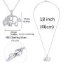 Aniu Elephant Pendant Necklace for Women, 925 Sterling Silver Girls Jewelry with Cubic Zirconia (with Gift Box)