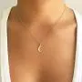 NECOCY 14K Gold Plated Dainty Star Moon Pendant Necklace Simple Half Moon Necklace Handmade Jewelry for Women NECOCY 14K Gold Plated Dainty Star Moon Pendant Necklace Simple Half Moon Necklace Handmade Jewelry for Women