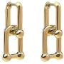 14K Gold Plated U-Shaped Chunky Link Chain Earrings Detachable Minimalist Chain Drop Earrings for Women Girls