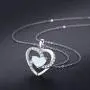I Love You to The Moon and Back Necklace Opal Moon and Star Heart Necklace Mother Gift Mother Necklace Girlfriend Jewelry