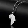 Aiyo Fashion Hip Hop Jewelry 29.5'' Long Chain Platinum 18K Gold Plated African Map Pendant Necklace for Men/Women Aiyo Fashion Hip Hop Jewelry 29.5'' Long Chain Platinum 18K Gold Plated African Map Pendant Necklace for Men/Women