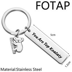 FOTAP Koala Lover Gift You are Top Koalaty Keychain Inspirational Gift Personalized Koala Jewelry Gifts