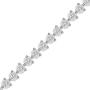 La4ve Diamonds 1.00 Carat Real Diamond Martini Tennis Bracelet (J, I3) Rhodium Gold Plated Over Sterling Silver 3 Prong Set Miracle Plate Womens Fashion Jewelry (White, Yellow, Rose Gold Tone)
