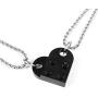 GEAREDC Brick Heart Necklace Set, Creative Building Block Bricks Kits, Valentines Day BFF for Couples Friendship Women Men Girl Boy Brick Pendant Shaped and Compatible with Major Brands