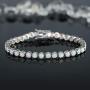 MDFUN 6 Sparkling Creativity Turquoise Adjustable Bracelet, Rhodium Plated Cubic Zirconia Tennis Bracelet for Women Girls
